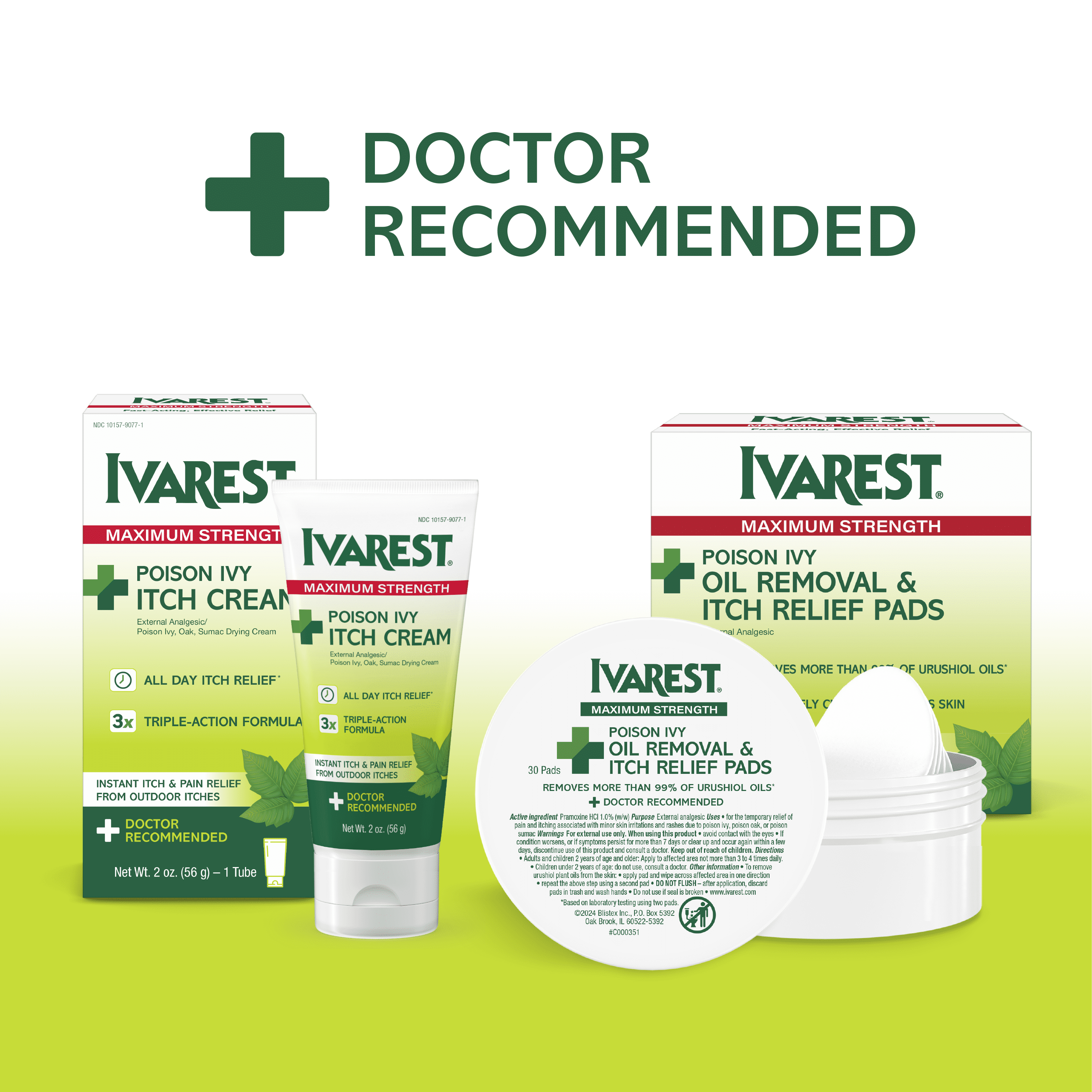 Ivarest Poison Ivy Oil Removal & Itch Relief Pads Max Strength