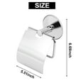 thumbnail image 6 of Stainless Steel Toilet paper Holder Heavy Duty Suction Wall Mount Toilet Tissue Paper Holder Bathroom Paper Roll Holder, 6 of 9