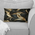 thumbnail image 2 of Designart "Midnight Mystique In Gold And Black III" Marble Printed Throw Pillow, 2 of 5