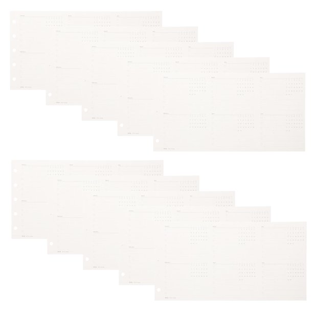 FELTECHELECTR De Recambios De Papel Para Planificador Doméstico Con Hojas Mensuales Y Semanales Sin Fecha