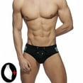thumbnail image 2 of kamemir Mens Bikini Men's Swim Trunks Low Rise Triangle Removable Cup Swimsuit(Black,XL), 2 of 6