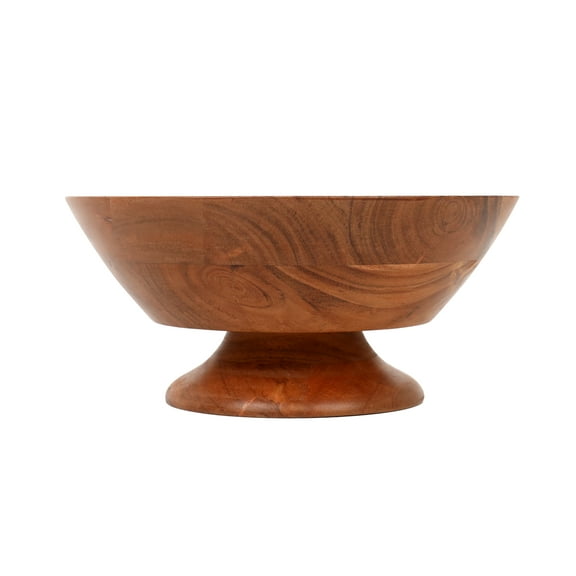 Better Homes & Gardens Natural Acacia Wood Footed Bowl