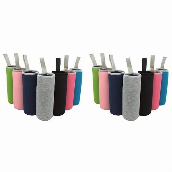 14 Pack Glass Water Bottle Sleeve 12 Oz - 19 Neoprene Insulated Drink Covers Carrier, Multi-Color