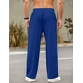 thumbnail image 2 of COOFANDY Mens Everyday Cotton Open Pant Pajama Bottoms Granite Heather, 2 of 9