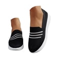 thumbnail image 3 of AUDeals Women's Orthopedic Sneakers, Breathable Woven Mesh Shoes with Arch Support for Standing All Day Comfort (Black, 9), 3 of 9
