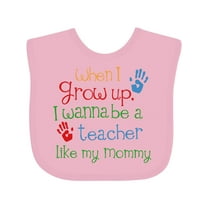 Inktastic Teacher Like Mommy Boys or Girls Baby Bib