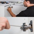 thumbnail image 4 of Bisagra de puerta de armario de 4 piezas. Bisagra invisible de 90 grados. Cobertura total. Bisagras de cierre suave para gabinetes de cocina 110 * 64 mm, 4 of 5