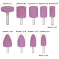 thumbnail image 2 of Uxcell 10pcs Mounted Grinding Wheel Heads Set, 16/20/25/30mm Metal Grinder Bits with Shank, Pink, 2 of 4