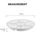 thumbnail image 2 of CPDD Premium Round Plastic Tray | Disposable, Heavy Duty 6 Sectional Serving Platter | BPA Free – Perfect for Snacks and Appetizers |, 2 of 7