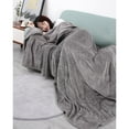 thumbnail image 5 of MaxKare Electric Heated Twin Sized Blanket 213 x 157 cm Microplush Full Body Blanket with Auto-Off, 4 Heating Levels for Home, Office, Bed, Sofa (Grey), 5 of 6