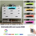 thumbnail image 3 of Armario de cinco Cajones para Organizar el Dormitorio, con Enchufes Eléctricos con Indicadores LED y Puertos USB, Adecuado para Dormitorios, Salones y Oficinas, 120 x 30 x 100 cm (Blanco), 3 of 7