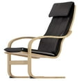 thumbnail image 1 of The Faux Leather Poang Chair Cover Replacement Is Custom Made For Ikea Poang Armchair Only. A Poang Slipcover Replacement. (Faux Leather Black Color), 1 of 4