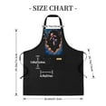 thumbnail image 4 of 2 Pack Adjustable Bib Apron with Space-Themed Design - Features Helmeted Cloud Portal Illustration 2 Pockets for Cooking, 4 of 5