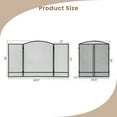 thumbnail image 3 of Gymax 3-Panel Fireplace Screen Foldable Wrought Metal Iron Mesh Fire Spark Guard, 3 of 10