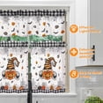 thumbnail image 5 of Halloween Kitchen Curtains 3 Piece Set Pumpkin Ghost Bats Gnome Curtains Valance & Tiers for Kitchen Home Indoor Cafe 36 Inch Short Window Curtain Over Sink Window Farmhouse Halloween Decor, 5 of 6