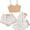 Light Yellow, variant on Women Pajama Set Sleepwear Lace Trim Short PJ Set With Shorts Pajama Pants Cute Three Piece Set Lace Garter Set for Bride