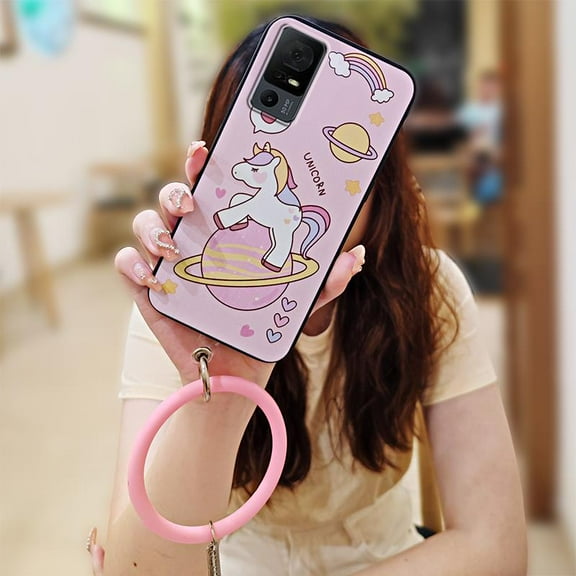 LYM-Phone Case For TCL 40XL/40T/T608D/Lively Jitterbug Smart4, Cute Personality Bracelet Ring Creative Dirt-resistant Soft Case Anti-knock heat dissipation Funny Youth Protective Cartoon