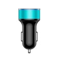 thumbnail image 3 of 120W Car Mobile Phone Digit Display Charger Overcurrent Protection Dual USB Charging Adapter for Lighter Socket Automobile Black Blue, 3 of 8