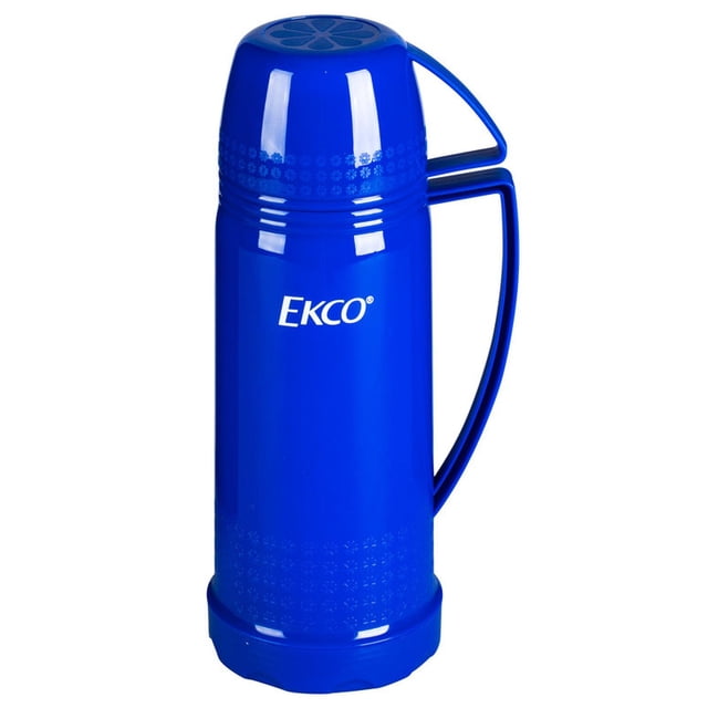 Termo de 450 ml. Ekco Classic de Ampolla de vidrio Color Azul con Tapa-taza y Tapa anti-derrames EKCO 17675