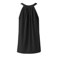 thumbnail image 6 of Baqcunre Tank Top For Women Tank Top For Women Loose Fit High Neck Sleeveless Halter Tops Pleated Eyelet Flowy Shirts Blouse Workout Tops For Women Tshirts Shirts For Women Black L, 6 of 6