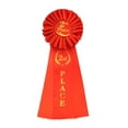 thumbnail image 2 of 2nd Second Place Deluxe Red Award Ribbon Premium Rosette Trophy School Sports Class Medal, 2 of 5