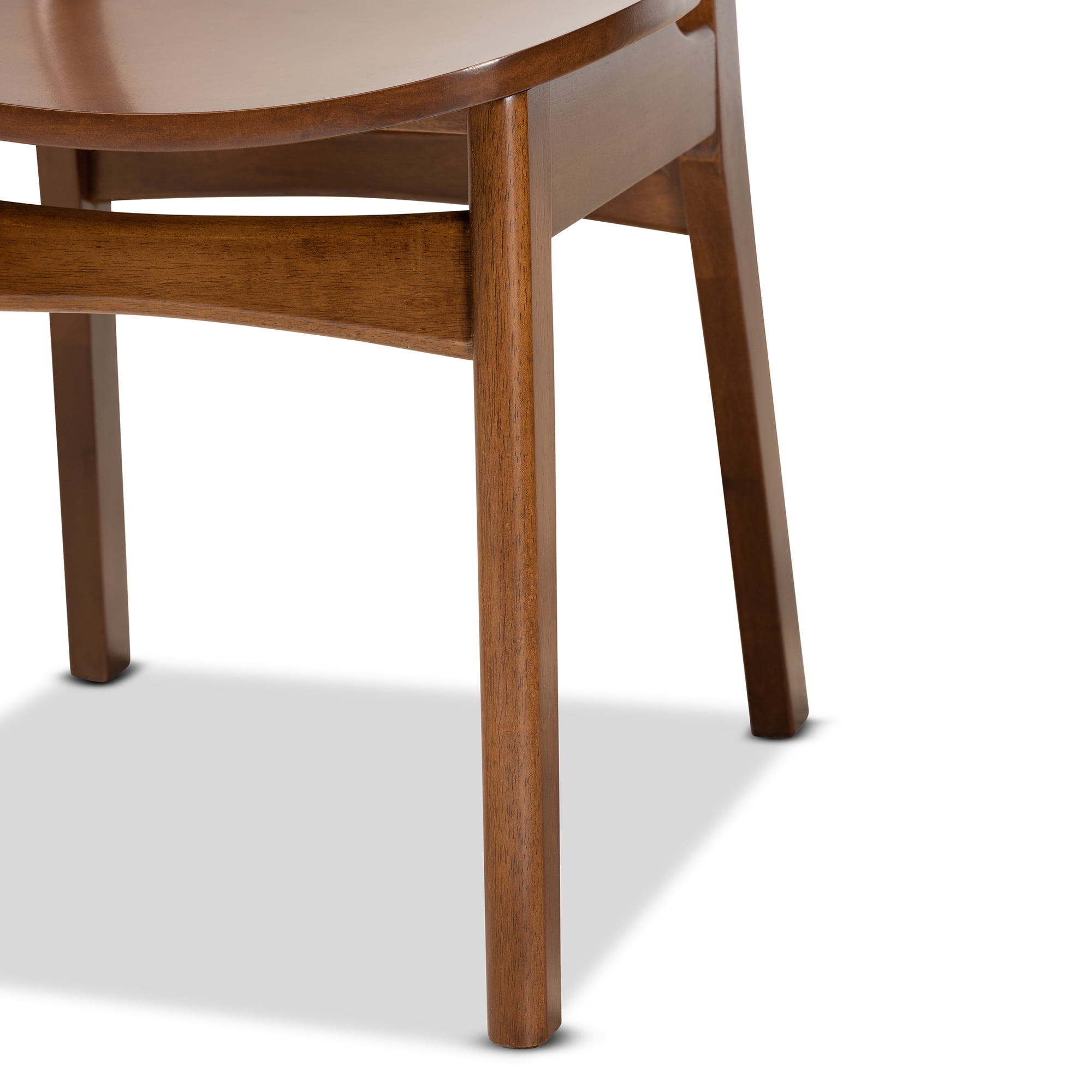 Baxton Studio Katya Mid-Century Modern Walnut Brown Finished Wood 5-Piece Dining Set