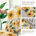 thumbnail image 5 of Yayeee 4 Pack Dining Chair Covers Stretch Parson Chairs Slipcovers Seat Protector, Beige Sunflowers, 5 of 6