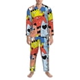 thumbnail image 3 of Balery Funny Cats Pijama para Hombre de Dos Piezas con Manga Larga, Conjunto de Dormir y Descanso Suave con Bolsillos-Large, 3 of 7