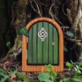 thumbnail image 1 of Puerta de hadas de duende puertas de árboles de jardín en miniatura arte de patio en miniatura esculturas de madera Hugtrwg  Para estrenar, 1 of 7