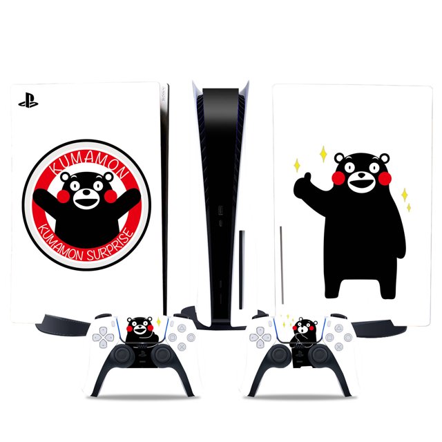 PS5 optical drive version sticker, cool PS5 skin,controller handle,for PS5 console and controller,Adorable Sticker,Cute skin,Cartoon anime,Kumamon