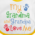 thumbnail image 4 of Inktastic My Grandma and Grandpa Love Me Boys or Girls Baby Bib, 4 of 4