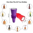 thumbnail image 2 of Paquete de 4 tapones reutilizables para botellas de vino, tapones de silicona de colores para bebidas., 2 of 5