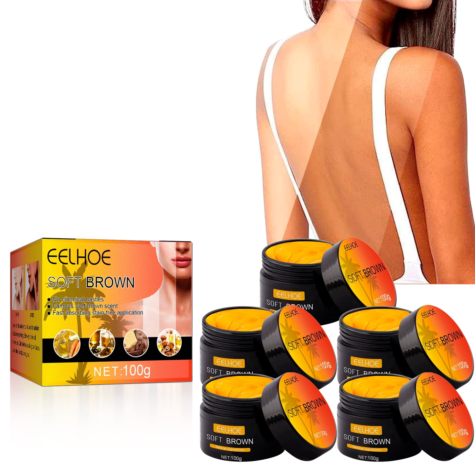 Tanning Gel, Intensive Brown Tanning Accelerator Cream Achieve a