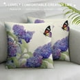 thumbnail image 3 of JEUXUS  Flower Pillow Cases Vintage Spring Blossom Pillow Covers  Green Plants Butterfly Hyacinth Floral Rustic Farmhouse Decor Rectangular Throw Lumbar Pillow Cover for Couch Sofa, 3 of 5