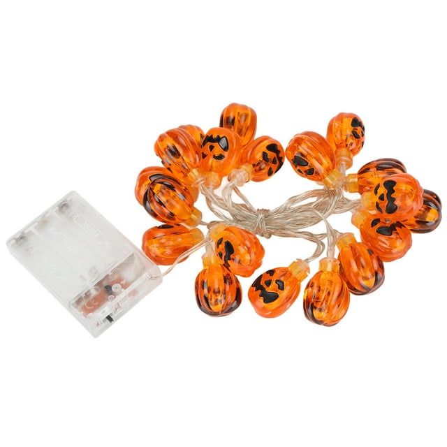 Halloween Decorations Pumpkin String Lights 6.6ft 20 LEDs Battery Operated Halloween Lights Outdoor Halloween Decoration for Patio, Garden, Gate, Yard