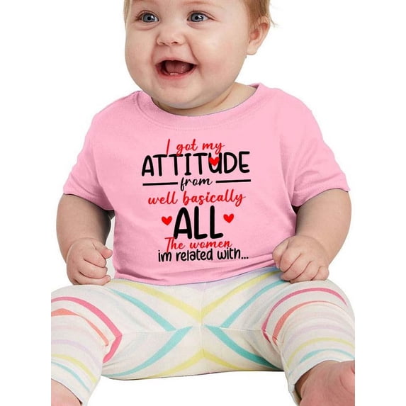 Smartprints Infants Graphic Bodysuit - I Got My Attitude - Regular Fit 100% Cotton