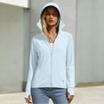 thumbnail image 4 of Uaswgudfs Women's UPF 50+ Sun Protection Hoodie with Extended Wide Brim Hat, Full Zip Lightweight Breathable UV Resistant Hiking Running Golf Athletic Jacket for Outdoor, 4 of 5
