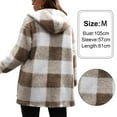 thumbnail image 4 of Sherpa Jacket Women Fuzzy Fleece Winter Coats for Women Shackets Fashion Casual Warm Gingham Teddy Coat, 4 of 5