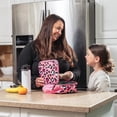 thumbnail image 3 of Your Zone Unisex Pink Leopard Print Insulated Polyester Reusable Lunch Bag, 3 of 12
