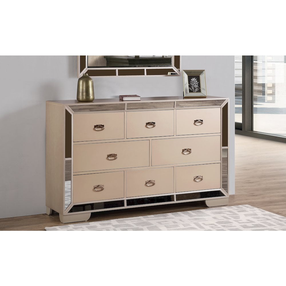 Glory Furniture Hollywood Hills Dresser in Pearl Color