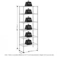 thumbnail image 2 of Furinno Wayar 6-Tier Stackable Metal Storage Shelf Rack, 23 x 13 x 59, Stainless Steel, 2 of 6