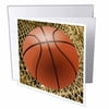 3dRose Basketball With Net, Greeting Cards, 6 x 6 inches, set of 6