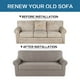 2-Piece Sofa & Ottoman Slipcovers - Stretchy Furniture Covers In Dusty Blue