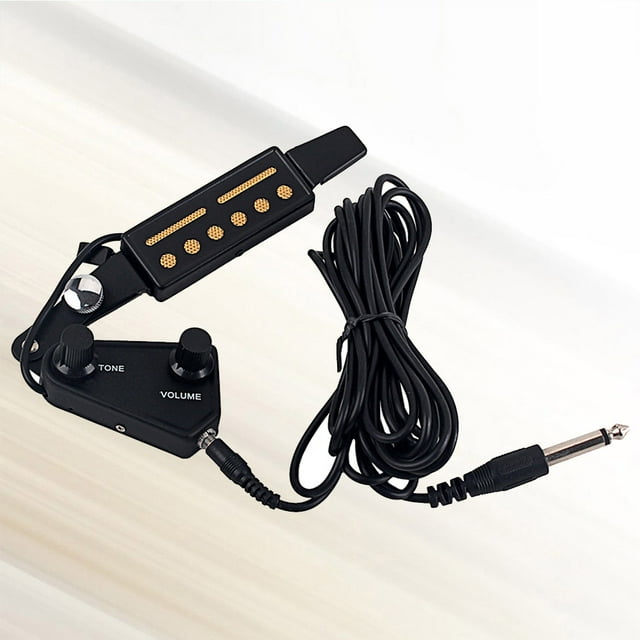 BRIGHTFUFU Pickup De Sonido Para Guitarra Acústica Con Amplificador Y Bajo Ruido Negro