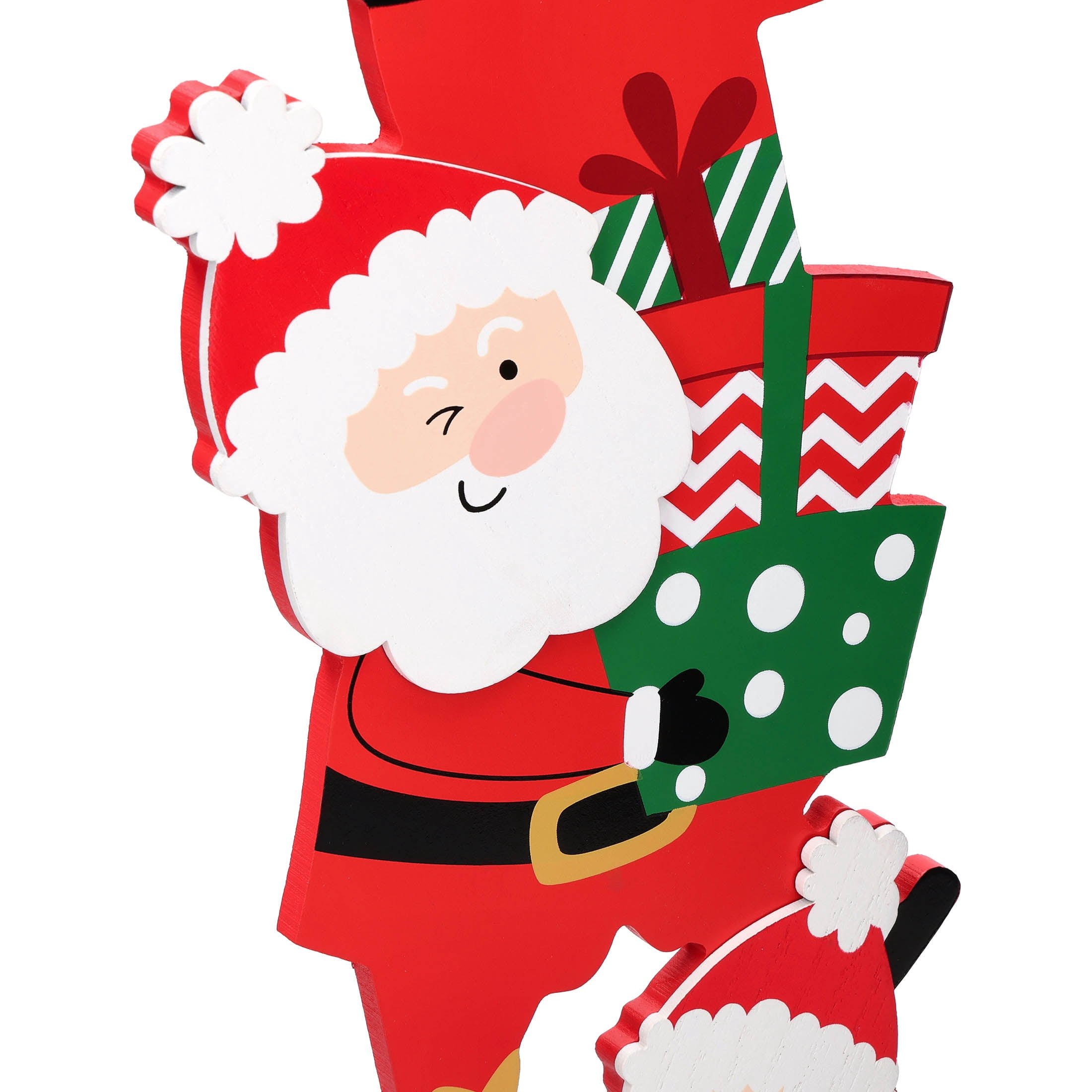 Santa Stack Christmas Porch Greeter, Multicolor, 22", by Holiday Time