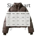 thumbnail image 3 of Wutalume Women's Short Loose High Collar Cotton Warm Jacket, Cozy and Comfortable, Ideal for Cool Weather, Casual Style with Soft Fabric for Everyday Use,Brown XL, 3 of 4
