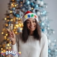 thumbnail image 5 of PMU Christmas Costume Party Accessories Props Christmas Light Up Santa Hat Red/White with Retro Bulbs, Celebration and Party Supplies for Plays, Festivals, Photo Shoots (1/Pkg) Pkg/1, 5 of 8