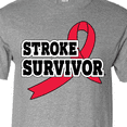 thumbnail image 4 of Inktastic Stroke Survivor with Red Ribbon T-Shirt, 4 of 5