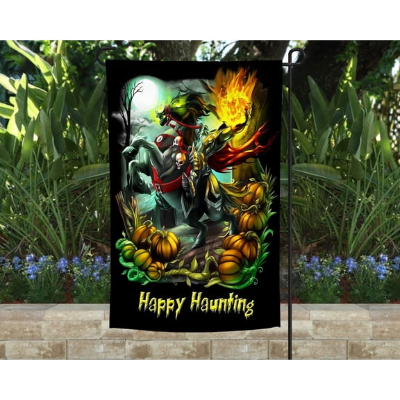 Halloween Horseman Adorable Garden Flag