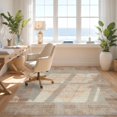 thumbnail image 3 of Design&I 5'x7' Washable Area Rug Snag-Free, Skid-Resistant Entryway Ru Vintage Distressed Bordered Door Front Doormat Entrance for Dining Room, Under Table, Home Office, 3 of 7